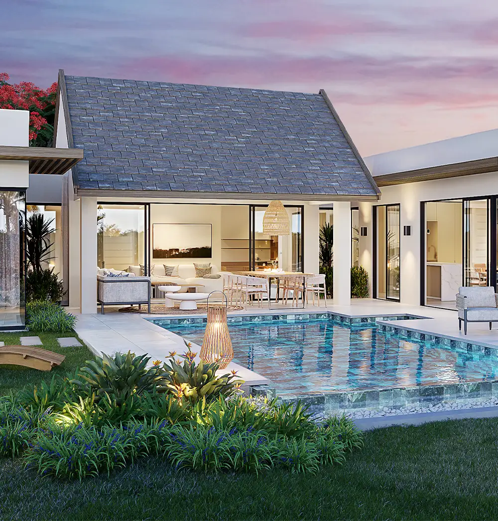 palms villa interior
